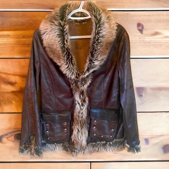 Scully Jackets & Coats Faux Fur Trim Suede Jacket Poshmark
